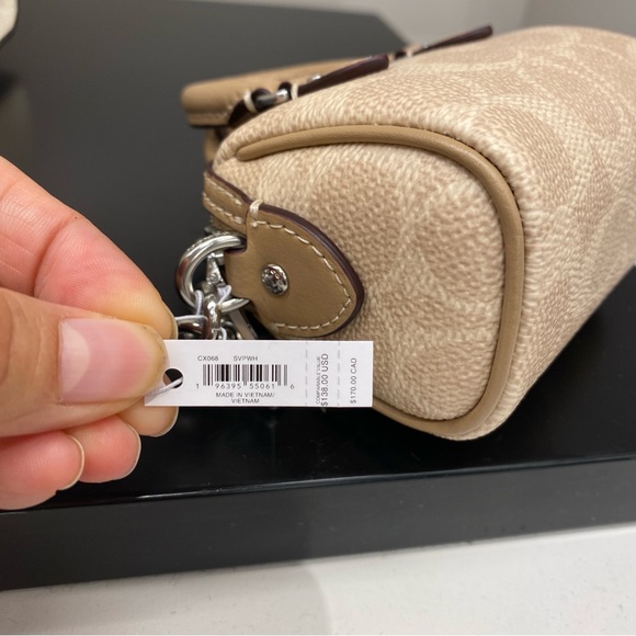 Coach Mini Rowan Satchel Bag Charm In Signature Canvas CX068 - Picture 5 of 9